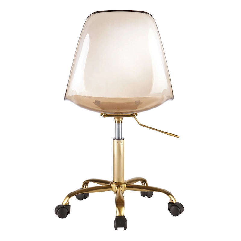 Urban Lifestyle Armless Acrylic Rolling Adjustable Office Chair