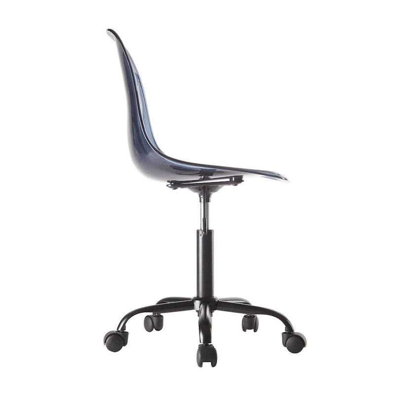 Urban Lifestyle Armless Acrylic Rolling Adjustable Office Chair