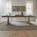 Farmhouse Dusty Taupe Trestle Table