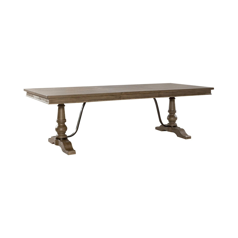 Farmhouse Dusty Taupe Trestle Table