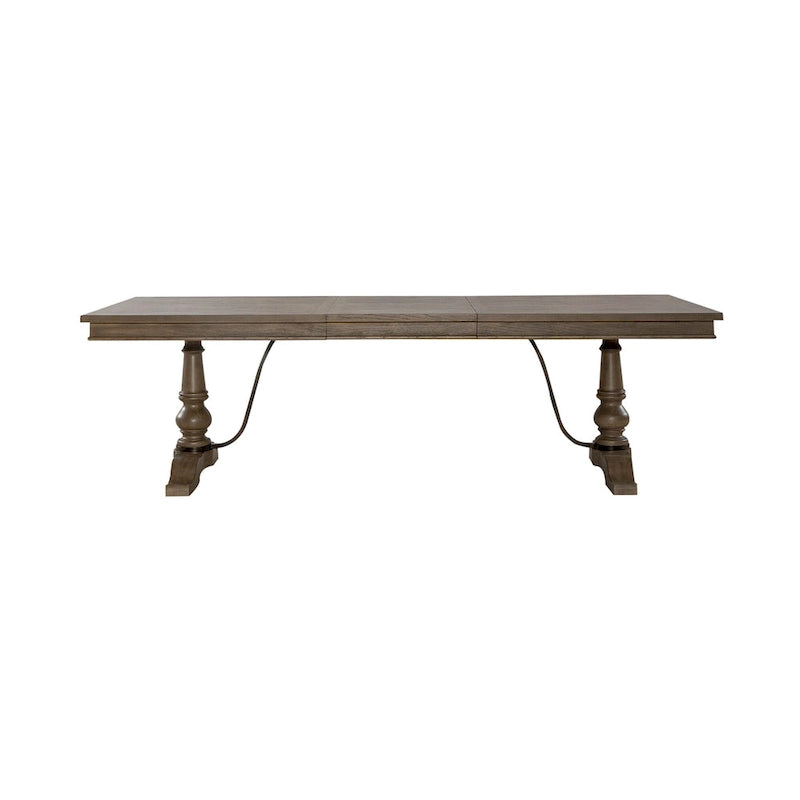 Farmhouse Dusty Taupe Trestle Table
