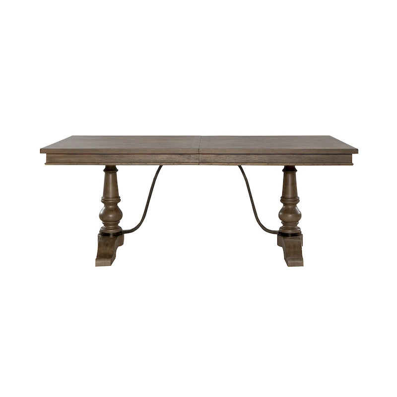 Farmhouse Dusty Taupe Trestle Table