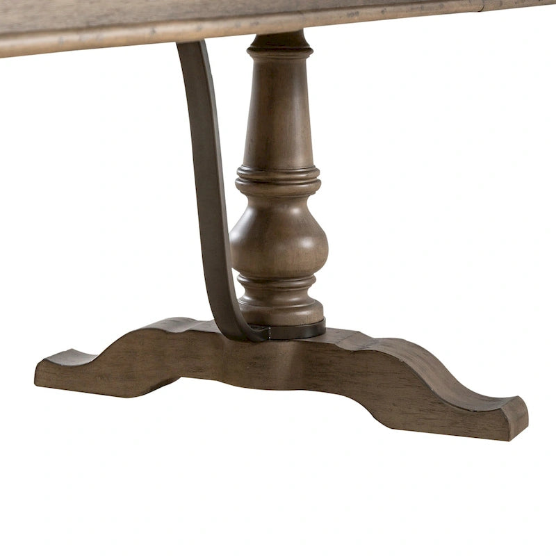 Farmhouse Dusty Taupe Trestle Table