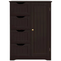 Large Bathroom Storage Cabinet Free-Standing Floor Cabinet with 4 Drawers and 1 Cupboard - N/A